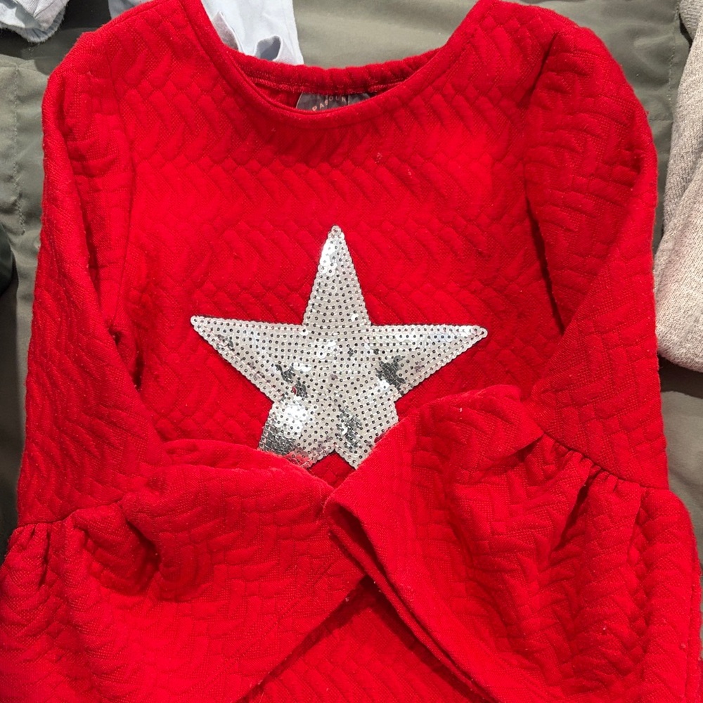 Pippa & Julie Red Knit Top with Silver Detail